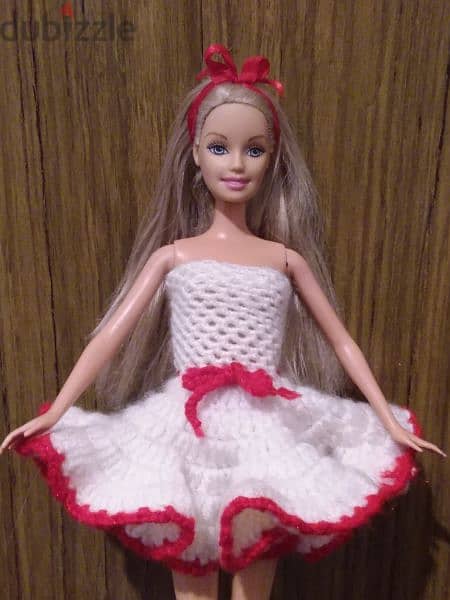 Barbie as new Mattel doll 2000, CROCHET dress, bend legs=17$ 1