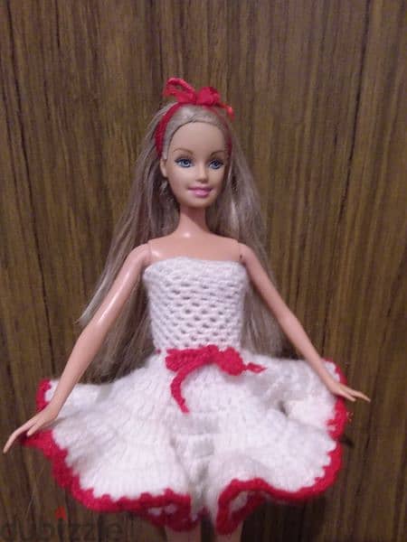 Barbie as new Mattel doll 2000, CROCHET dress, bend legs=17$ 0