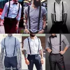 men suspenders black adjustable