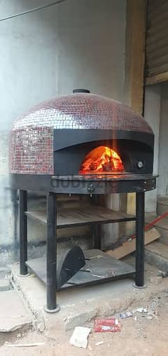 wood and gas pizza oven, فرن مناقيش و بيتزا حطب و غاز