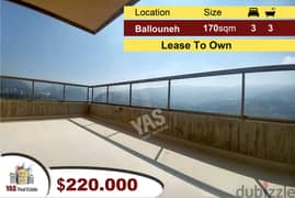 Ballouneh 170m2 | Lease To Own | 4 Years Payment Facilities | Luxury |