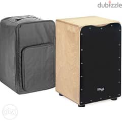 Stagg cajon with black front board finish