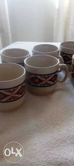 Tea cups. new. not used. 12 pieces. فناجين شاي ١٢ قطع