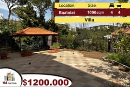 Baabdat 1000m2 | Luxury Villa | Prime Location | Panoramic View |