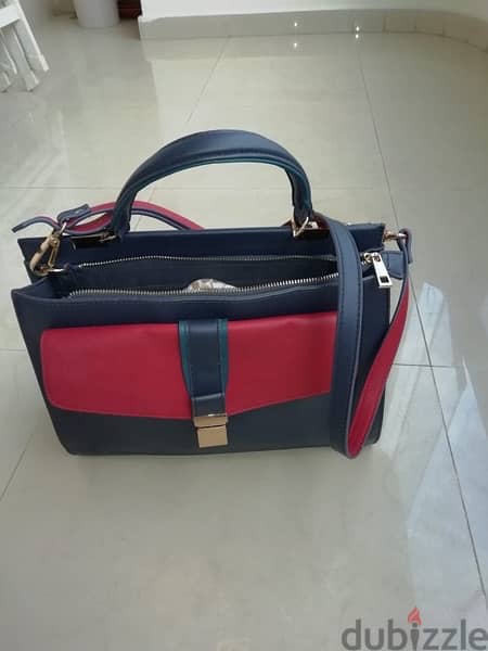 Navy Blue and Red Bag 1