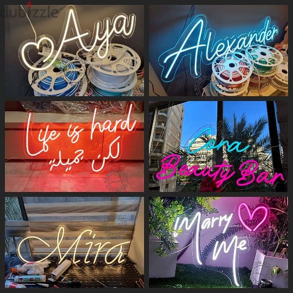 customised neon تصنيع ديكور نيون
Find your dream sign or create your 12