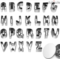 Stainless Steel Alphabet Cookie Cutter Set 26pcs
