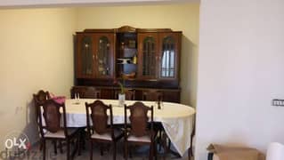dining table, 8 chairs with dressoir