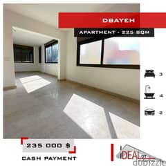 Apartment for sale in dbayeh 225 SQM REF#EA15184