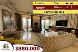 Ajaltoun 350m2 Villa | 150m2 Garden | Furnished | Designer's Signature