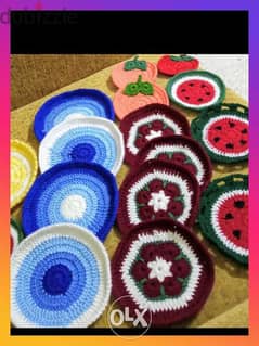 Warm elegant crochet coasters