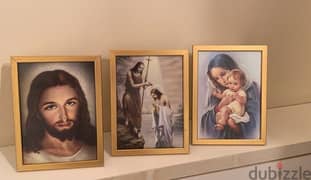 3 christians photos frames for sale