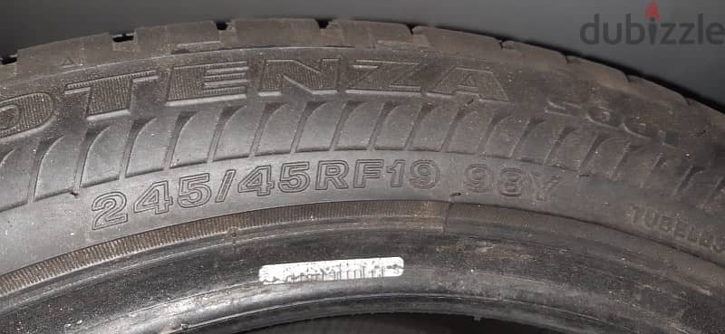 ‏   19 New Excellent 4 tires Bridgestone  Potenza 3