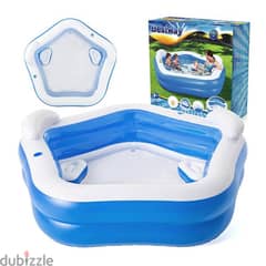 Bestway Inflatable Paddling Swimming Pool for kids 213 x 207 x 69 cm