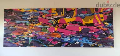 modern abstract oil painting 240cm x 85 cm
