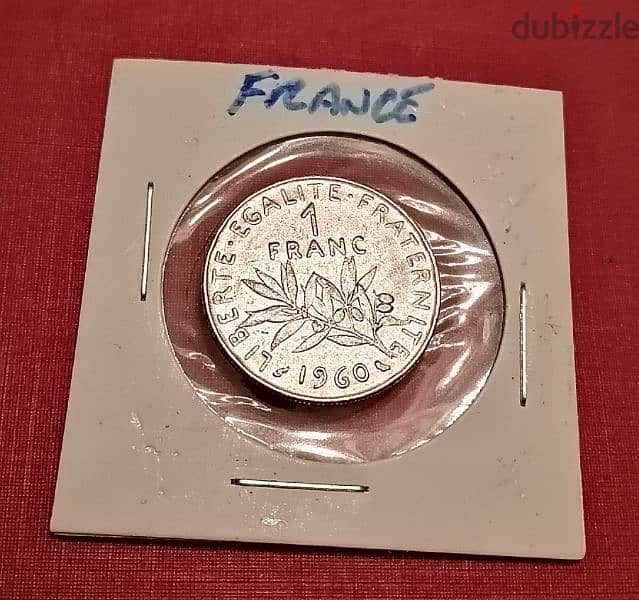 1960 France 1 Franc O. Roty. KM# 925 1