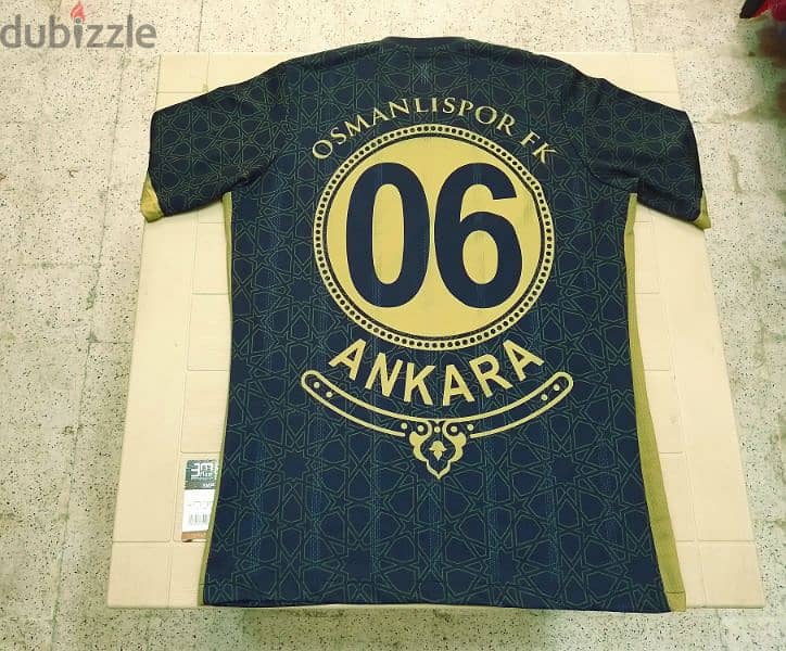 Official "Osmanlispor FK" Product Black Gold Jersey Size Men Medium 1