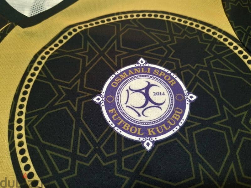 Official "Osmanlispor FK" Product Black Gold Jersey Size Men Medium 2