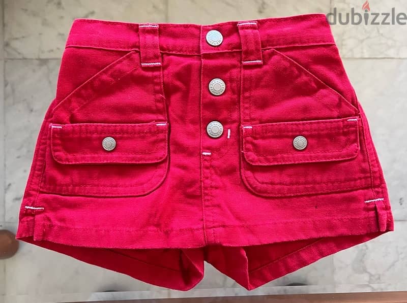 “Old Navy” Red Skirt Shorts 0