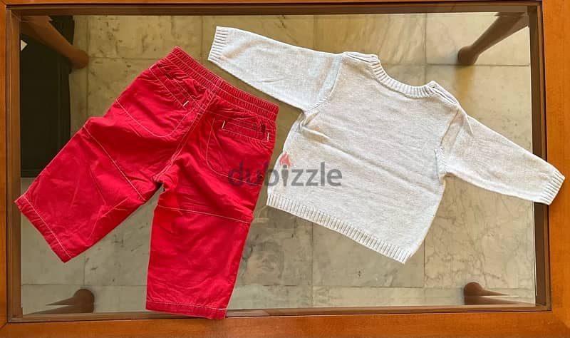 “Baby GAP” Gray Sweater and Red Pants 1