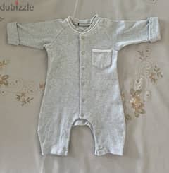 Blueish-Gray Cotton Overall 0