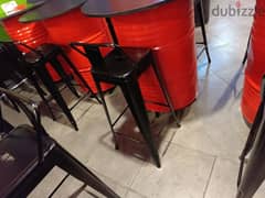 bar chairs and table