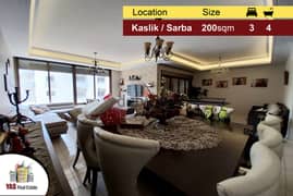 Kaslik / Sarba 200m2 | Mint Condition | Mountain View | Furnished | DA