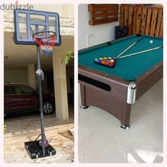 2 items (billiard 7.2ft +basketball stand)