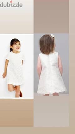 dress embroided lace ofwhite 3 to 7years turkey