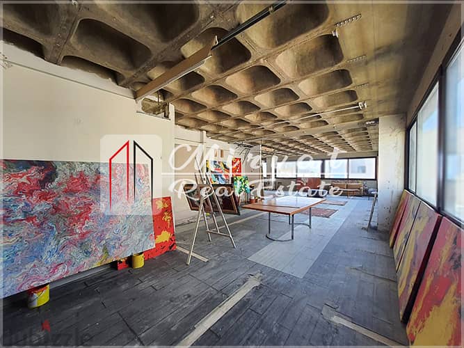 200sqm Open Space Office For Rent in Achrafieh|Commercial Bldg 1