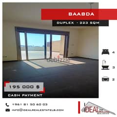 Duplex for sale in baabda 223 SQM REF#MS82010