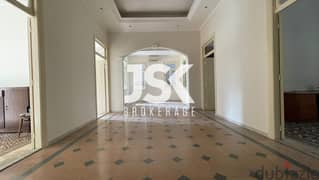 L13175-Vintage 3-Bedroom Apartment for Rent In Achrafieh, Carré D'or 0