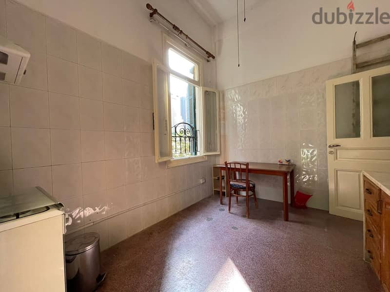 L13175-Vintage 3-Bedroom Apartment for Rent In Achrafieh, Carré D'or 3